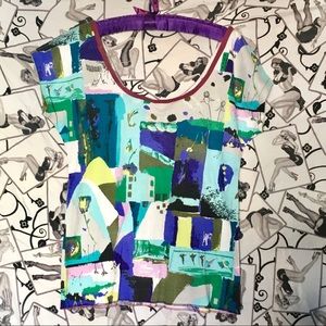 80s Print Off The Shoulder Tee